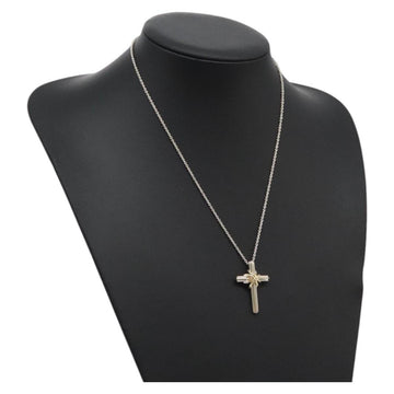 TIFFANY&Co. Cross Necklace Ag925 Silver Auth am7827