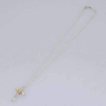 TIFFANY&Co. Cross Necklace Ag925 Silver Auth am7827 - 0