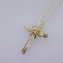 TIFFANY&Co. Cross Necklace Ag925 Silver Auth am7827-3
