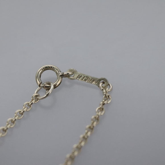 TIFFANY&Co. Open Heart Necklace Ag925 Silver Auth am7829