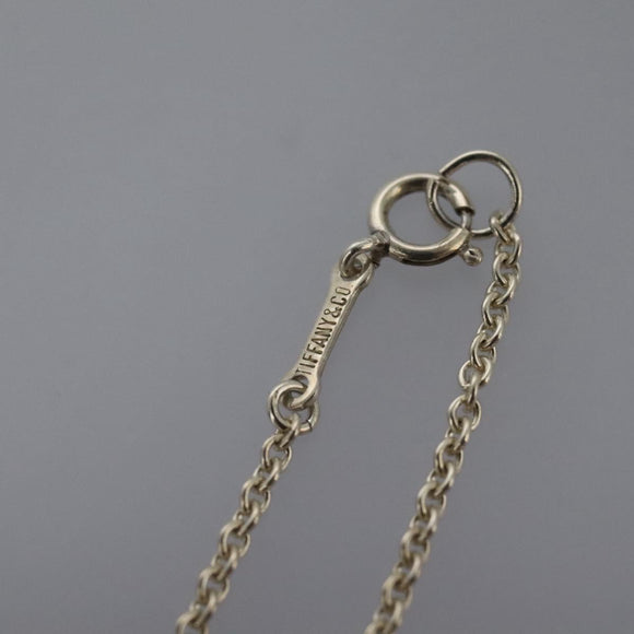 TIFFANY&Co. Open Heart Necklace Ag925 Silver Auth am7829