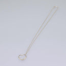 TIFFANY&Co. Open Heart Necklace Ag925 Silver Auth am7829-8