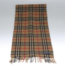 Burberrys Nova Check Scarf Cashmere Brown Auth am7873-2