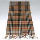 Burberrys Nova Check Scarf Cashmere Brown Auth am7873-3