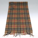Burberrys Nova Check Scarf Cashmere Brown Auth am7873-5