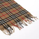 Burberrys Nova Check Scarf Cashmere Brown Auth am7873-6