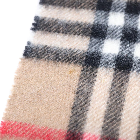 Burberrys Nova Check Scarf Cashmere Brown Auth am7873