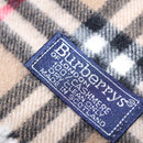 Burberrys Nova Check Scarf Cashmere Brown Auth am7873-9