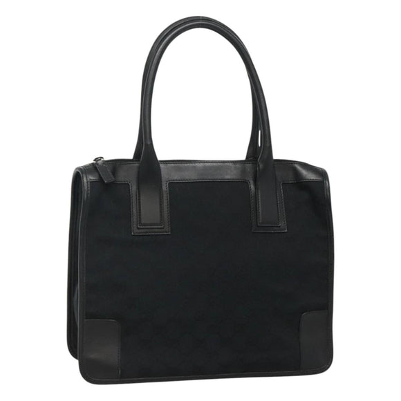 GUCCI GG Canvas Tote Bag Outlet Black Gold 000 0855 00 2113 Auth am7878