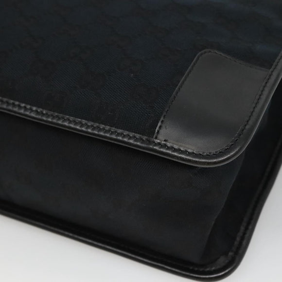 GUCCI GG Canvas Tote Bag Outlet Black Gold 000 0855 00 2113 Auth am7878