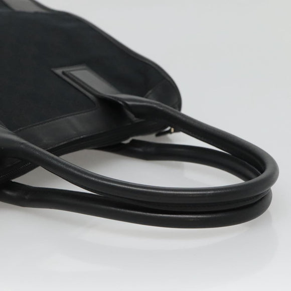 GUCCI GG Canvas Tote Bag Outlet Black Gold 000 0855 00 2113 Auth am7878