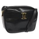 Salvatore Ferragamo Vala Shoulder Bag Leather Black Gold Auth am7884-1