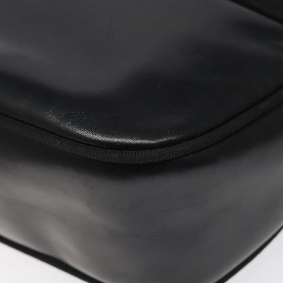 Salvatore Ferragamo Vala Shoulder Bag Leather Black Gold Auth am7884