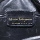 Salvatore Ferragamo Vala Shoulder Bag Leather Black Gold Auth am7884-12