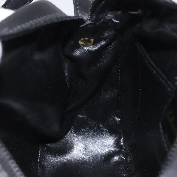 Salvatore Ferragamo Vala Shoulder Bag Leather Black Gold Auth am7884