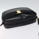 Salvatore Ferragamo Vala Shoulder Bag Leather Black Gold Auth am7884-6