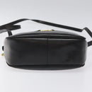 Salvatore Ferragamo Vala Shoulder Bag Leather Black Gold Auth am7884-5