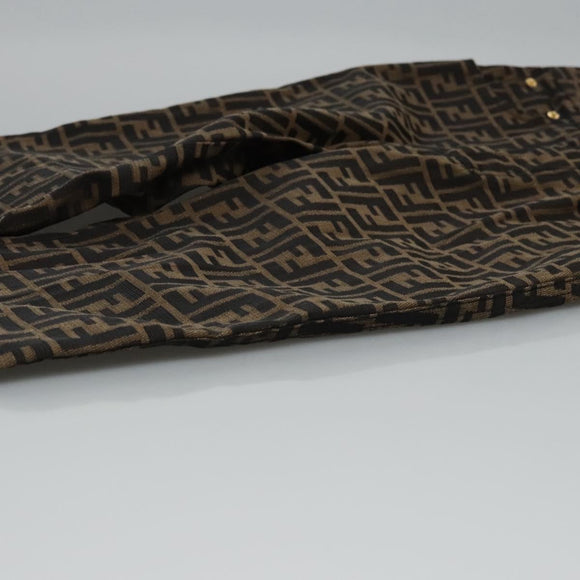 FENDI Zucca Canvas Pants 42 Black Brown Auth am7905M
