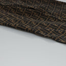 FENDI Zucca Canvas Pants 42 Black Brown Auth am7905M-18