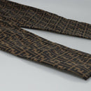 FENDI Zucca Canvas Pants 42 Black Brown Auth am7905M-19