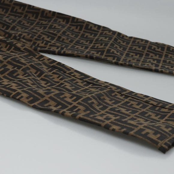 FENDI Zucca Canvas Pants 42 Black Brown Auth am7905M