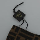 FENDI Zucca Canvas Pants 42 Black Brown Auth am7905M-11