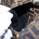 FENDI Zucca Canvas Pants 42 Black Brown Auth am7905M-29