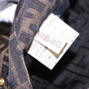 FENDI Zucca Canvas Pants 42 Black Brown Auth am7905M-31