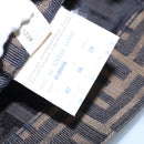 FENDI Zucca Canvas Pants 42 Black Brown Auth am7905M-12