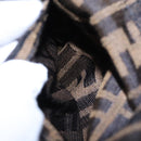 FENDI Zucca Canvas Pants 42 Black Brown Auth am7905M-34