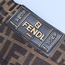 FENDI Zucca Canvas Pants 42 Black Brown Auth am7905M-35