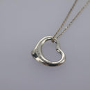 TIFFANY&Co. Mini Open Heart Necklace Ag925 Silver Auth am7909-3