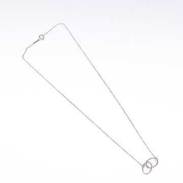TIFFANY&Co. Double Loop Necklace Ag925 Silver Auth am7913 - 0
