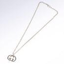 GUCCI Interlocking Necklace Ag925 Silver Auth am7919-9