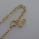 Christian Dior CD Logo Necklace metal Gold Auth am7920-11