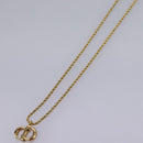 Christian Dior CD Logo Necklace metal Gold Auth am7920-9