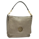 LOEWE Anagram Shoulder Bag Leather Gold Auth am7935-1