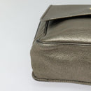 LOEWE Anagram Shoulder Bag Leather Gold Auth am7935-14