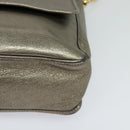 LOEWE Anagram Shoulder Bag Leather Gold Auth am7935-15