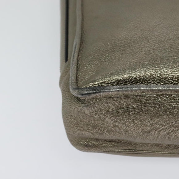 LOEWE Anagram Shoulder Bag Leather Gold Auth am7935