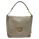 LOEWE Anagram Shoulder Bag Leather Gold Auth am7935-13