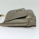 LOEWE Anagram Shoulder Bag Leather Gold Auth am7935-3