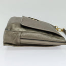 LOEWE Anagram Shoulder Bag Leather Gold Auth am7935-4