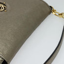 LOEWE Anagram Shoulder Bag Leather Gold Auth am7935-6