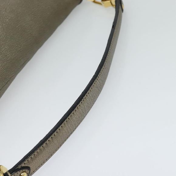 LOEWE Anagram Shoulder Bag Leather Gold Auth am7935