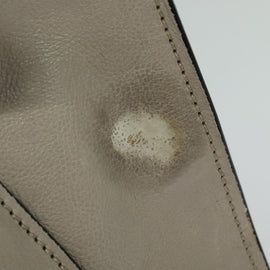 PRADA Hand Bag Leather 2way Beige Silver Auth am7940 - 0