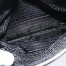 PRADA Hand Bag Leather 2way Beige Silver Auth am7940-23