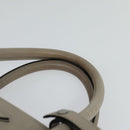 PRADA Hand Bag Leather 2way Beige Silver Auth am7940-9