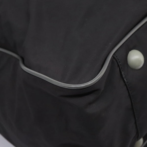 PRADA Sports Boston Bag Nylon 2way Black Silver Auth am7943