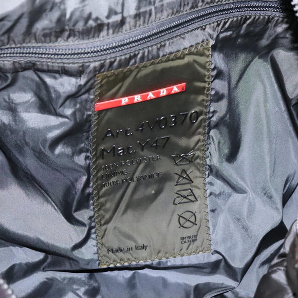 PRADA Sports Boston Bag Nylon 2way Black Silver Auth am7943